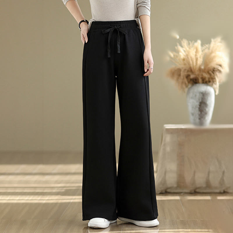 Buddha Stones Pantaloni larghi da donna in cotone casual con tasche - image 12