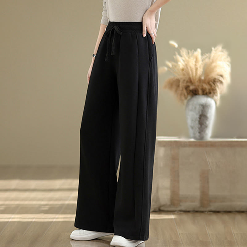 Buddha Stones Pantaloni larghi da donna in cotone casual con tasche - image 13