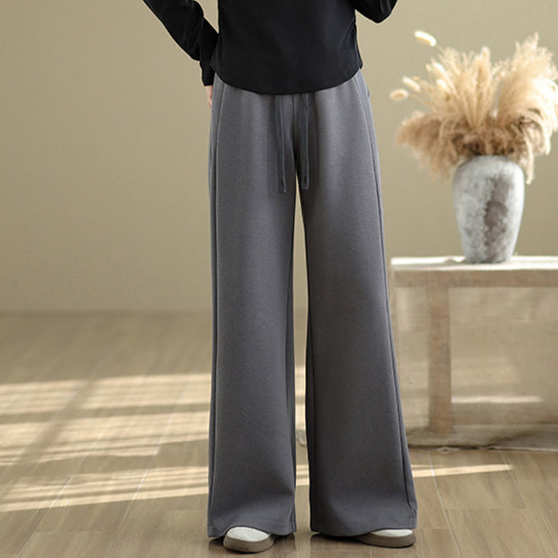 Buddha Stones Pantaloni larghi da donna in cotone casual con tasche - Grigio tenue - US8-10, UK/AU12-14, EU40-42 (2XL) - image 16