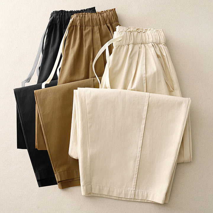 Pantaloni casual da donna in cotone e poliestere con tasche Buddha Stones - image 18