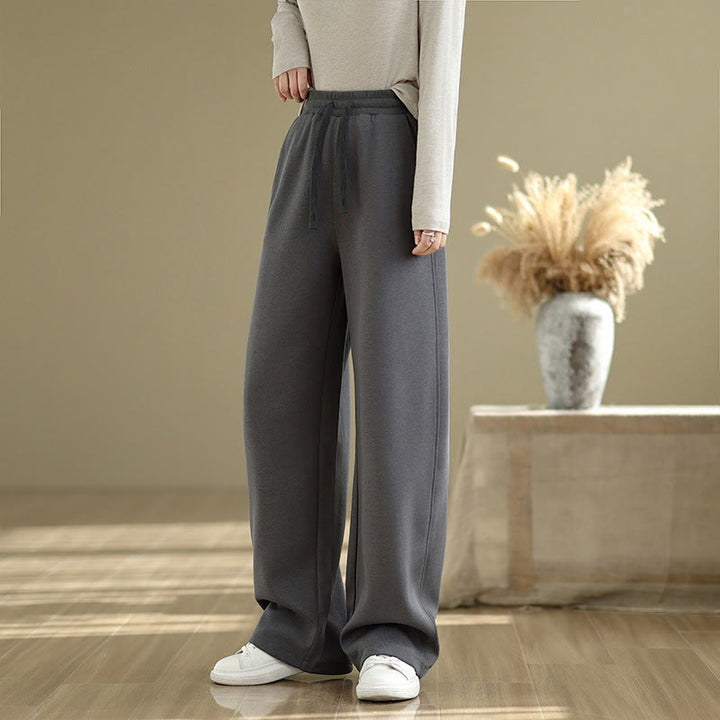 Pantaloni casual da donna in cotone a gamba dritta con tasche Buddha Stones - image 5