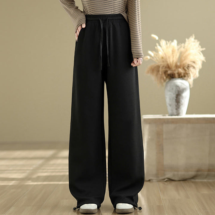Pantaloni casual da donna in cotone a gamba dritta con tasche Buddha Stones - Nero - US8-10, UK/AU12-14, EU40-42 (2XL) - image 7
