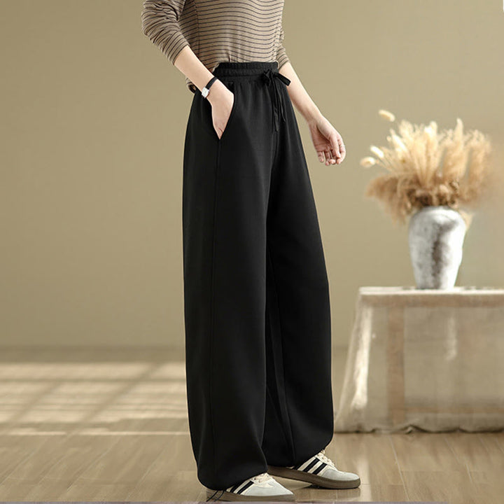 Pantaloni casual da donna in cotone a gamba dritta con tasche Buddha Stones - image 11
