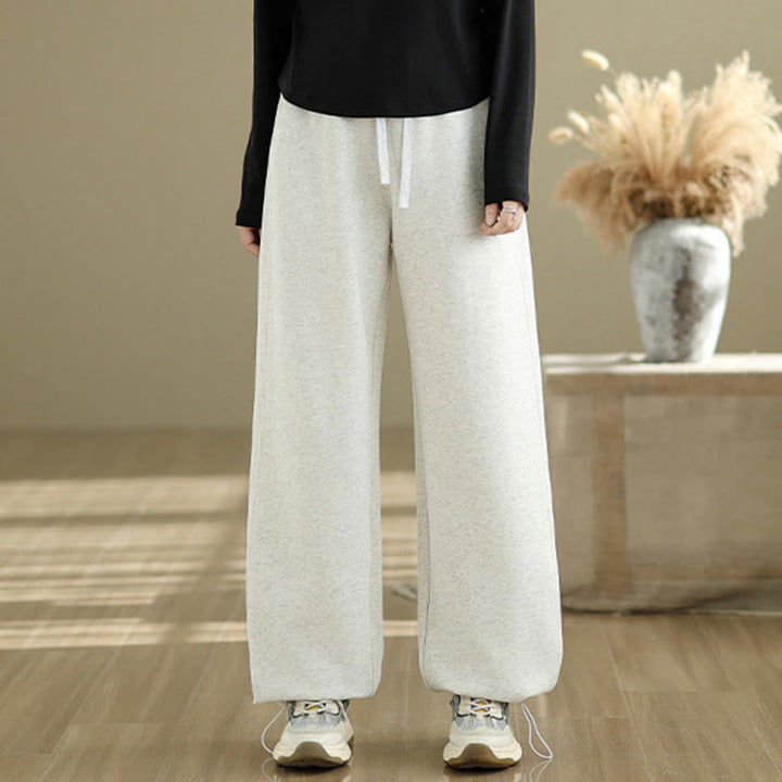 Pantaloni casual da donna in cotone a gamba dritta con tasche Buddha Stones - image 15