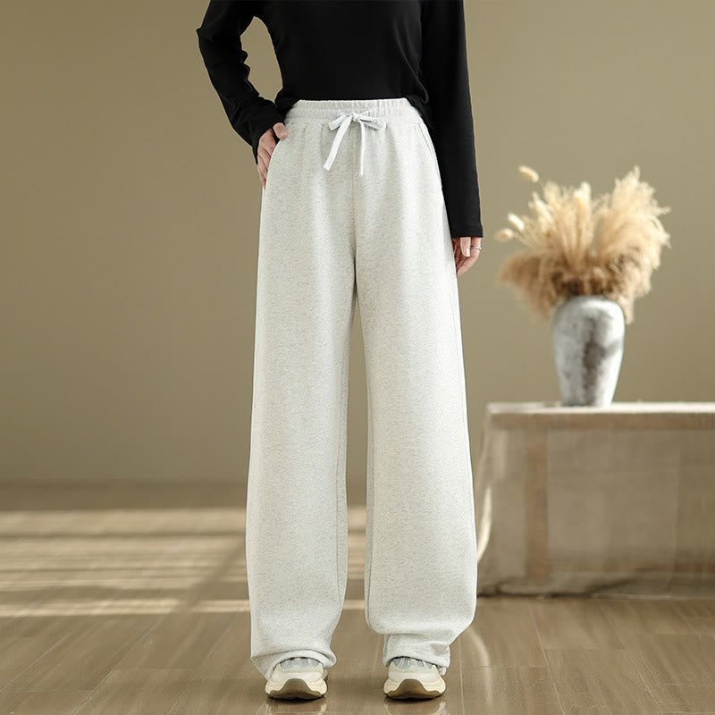 Pantaloni casual da donna in cotone a gamba dritta con tasche Buddha Stones - Fumo bianco - US8-10, UK/AU12-14, EU40-42 (2XL) - image 13