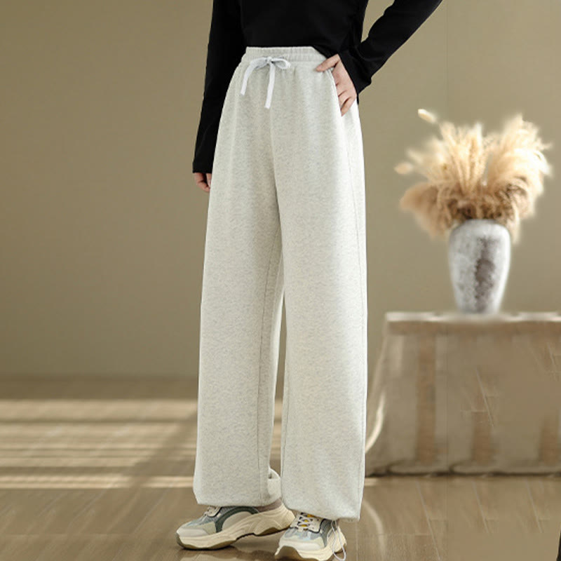 Pantaloni casual da donna in cotone a gamba dritta con tasche Buddha Stones - image 14