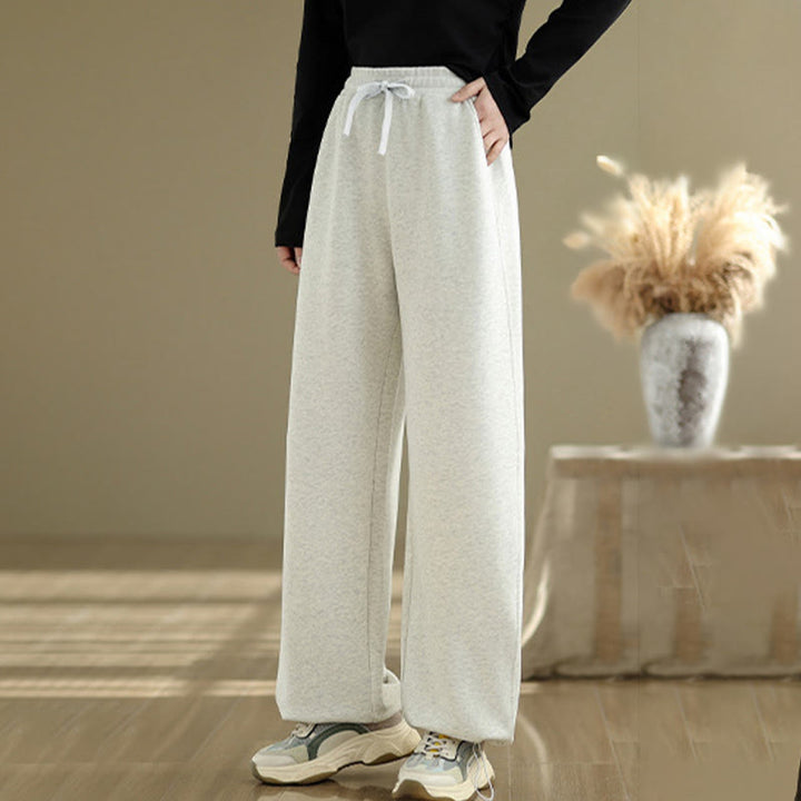 Pantaloni casual da donna in cotone a gamba dritta con tasche Buddha Stones - image 14