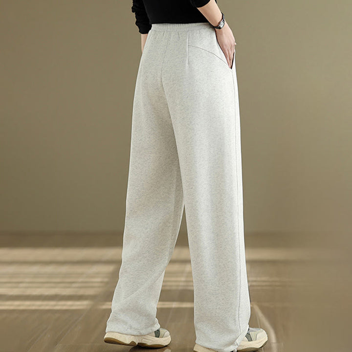 Pantaloni casual da donna in cotone a gamba dritta con tasche Buddha Stones - image 16