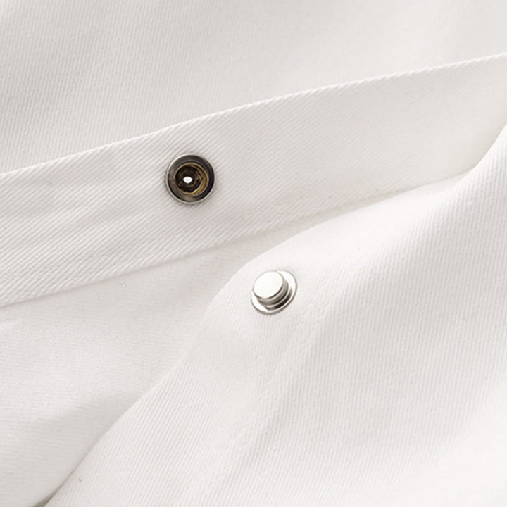 Camicia casual da donna in cotone tinta unita con colletto rialzato e maniche lunghe, motivo Buddha Stones - image 12