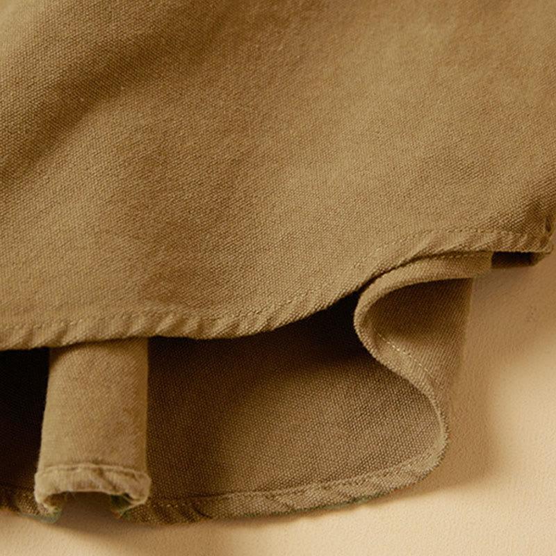 Camicia da donna in cotone a maniche lunghe con colletto rialzato e bottoni casual, motivo Buddha Stones - image 8