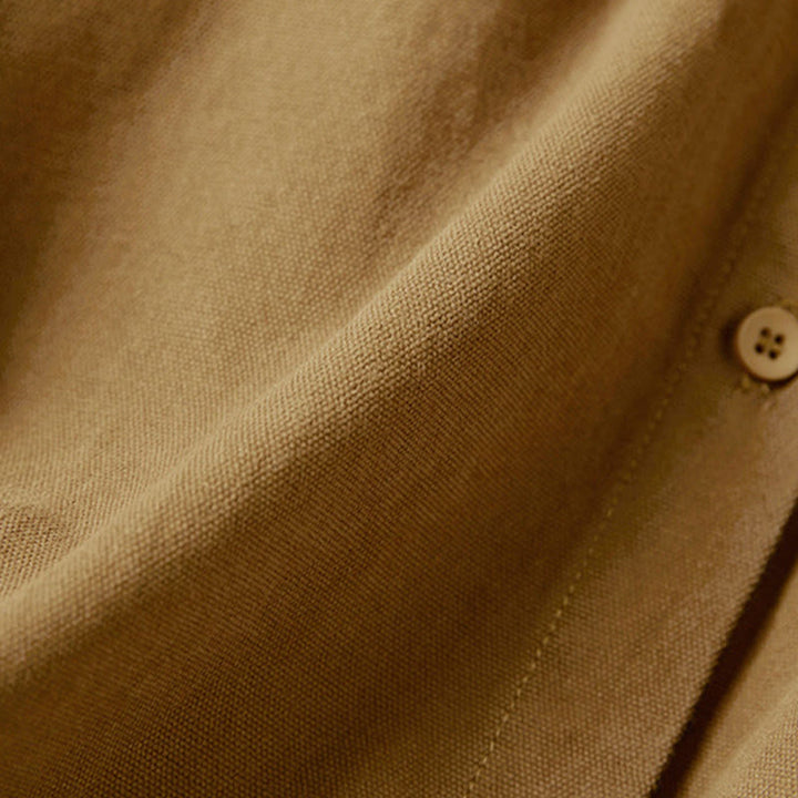 Camicia da donna in cotone a maniche lunghe con colletto rialzato e bottoni casual, motivo Buddha Stones - image 12