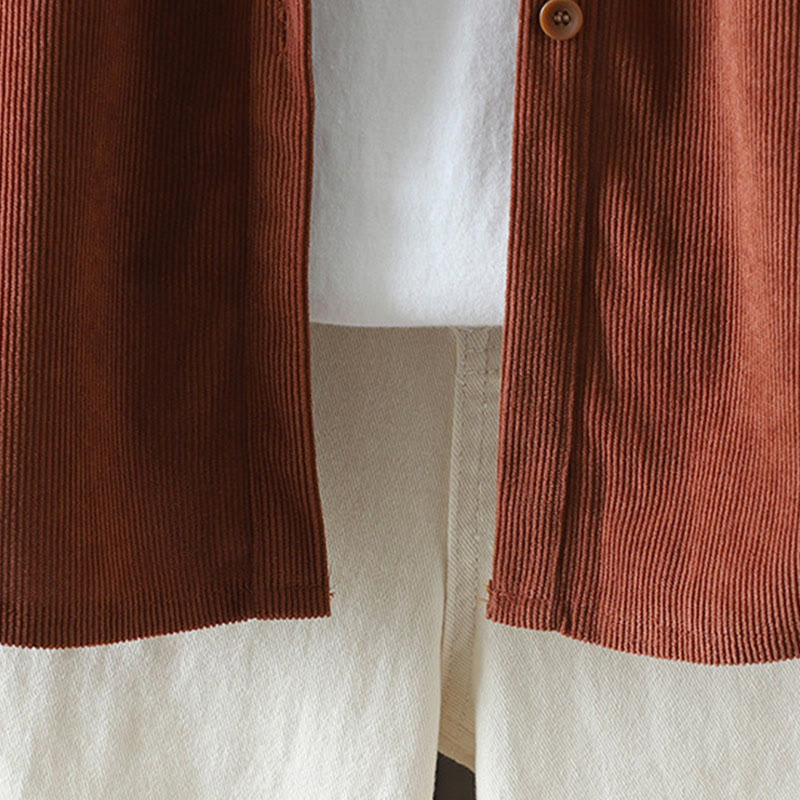 Giacca da donna in velluto a coste con maniche lunghe in cotone e tasche Buddha Stones - image 8