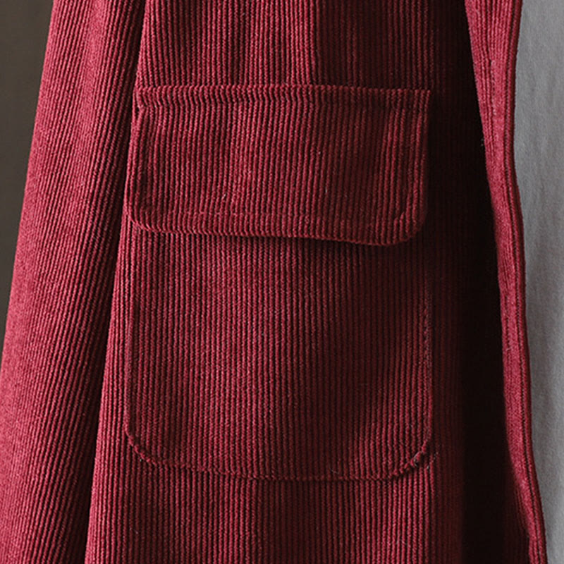 Giacca da donna in velluto a coste con maniche lunghe in cotone e tasche Buddha Stones - image 16