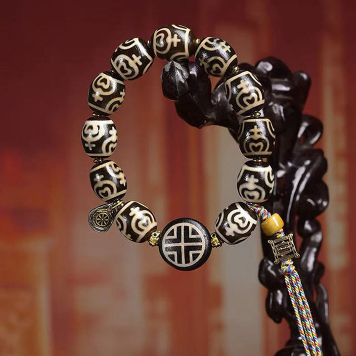 Buddha Stones, Vaso del Tesoro del Fulmine Tibetano, Perlina Dzi, Braccialetto del Potere della Foresta del Signore dei Cadaveri - image 7