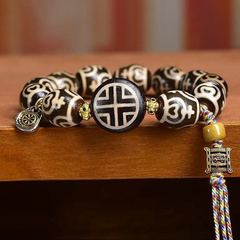 Buddha Stones, Vaso del Tesoro del Fulmine Tibetano, Perlina Dzi, Braccialetto del Potere della Foresta del Signore dei Cadaveri - image 8