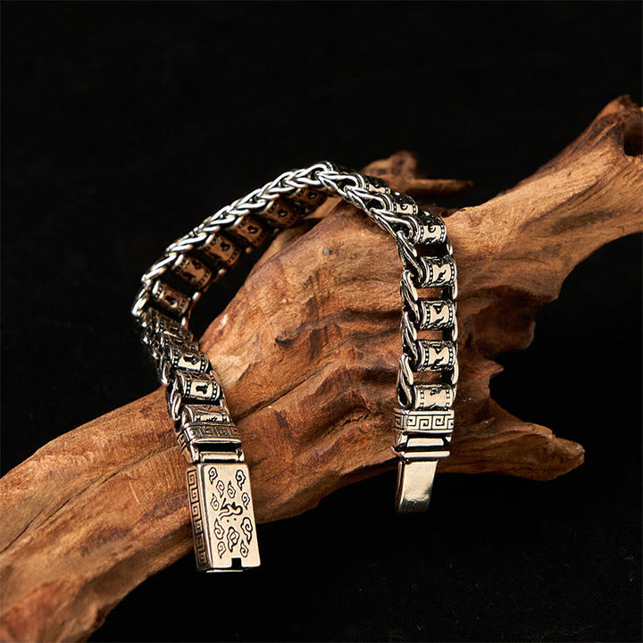 Braccialetto di metallo per la pace, in rame, con Buddha Stones, nuvole tibetane di buon auspicio, Om Mani Padme Hum - image 2