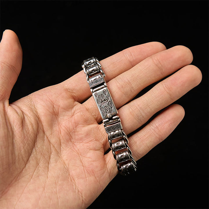 Braccialetto di metallo per la pace, in rame, con Buddha Stones, nuvole tibetane di buon auspicio, Om Mani Padme Hum - image 4
