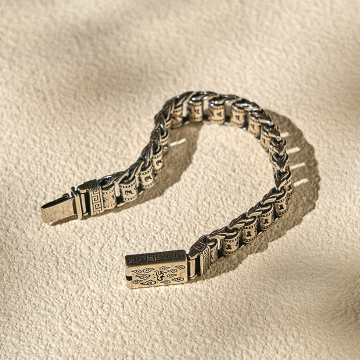 Braccialetto di metallo per la pace, in rame, con Buddha Stones, nuvole tibetane di buon auspicio, Om Mani Padme Hum - image 8