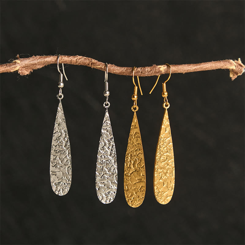 Orecchini eleganti con martelli in acciaio al titanio Buddha Stones - image 4
