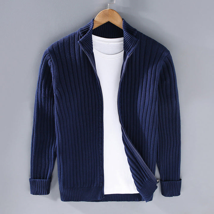 Giacca a collo alto da uomo in cotone con maniche lunghe e cerniera semplice Buddha Stones Spring - Blu notte - US/UK/AU42, EU52 (3XL) - image 11