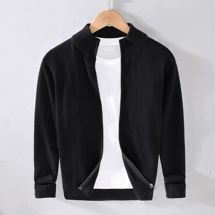 Giacca da uomo in cotone a maniche lunghe con cerniera semplice e orlo inferiore a coste, motivo Buddha Stones - Nero - US/UK/AU42, EU52 (3XL) - image 13