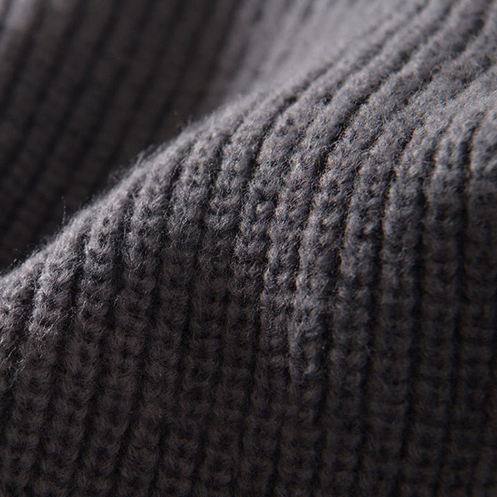 Cardigan invernale in maglia tinta unita con cerniera, da uomo, a maniche lunghe, in cotone, con tasche , Buddha Stones - image 8