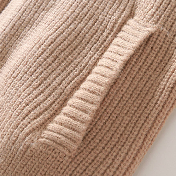 Cardigan invernale in maglia tinta unita con cerniera, da uomo, a maniche lunghe, in cotone, con tasche , Buddha Stones - image 16