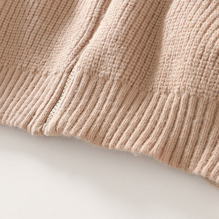 Cardigan invernale in maglia tinta unita con cerniera, da uomo, a maniche lunghe, in cotone, con tasche , Buddha Stones - image 17