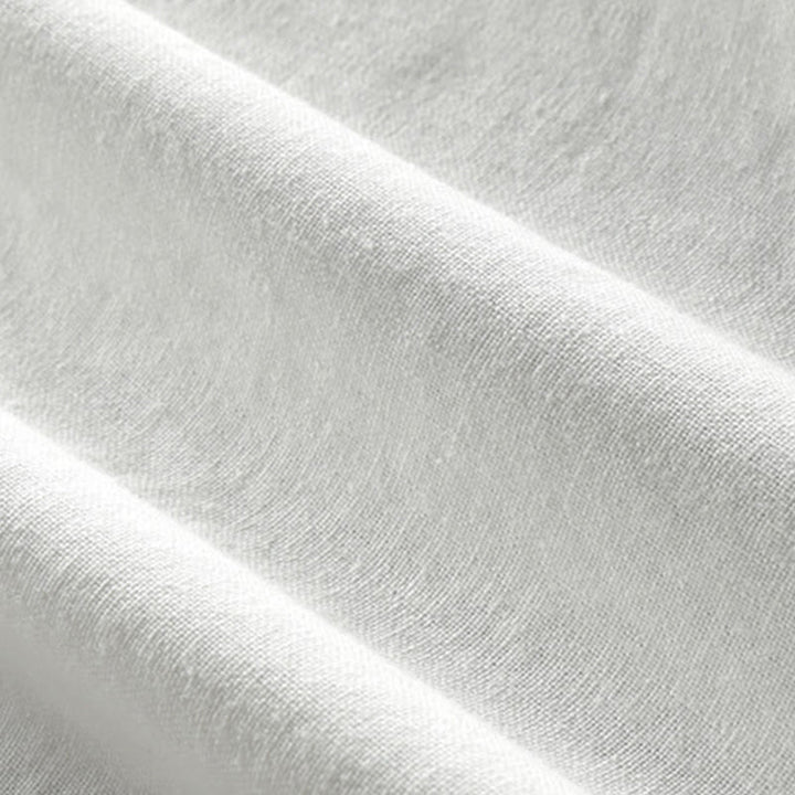 Camicia da uomo a maniche lunghe con collo alto e stampa Buddha Stones, vestibilità slim, in cotone e lino. - image 7