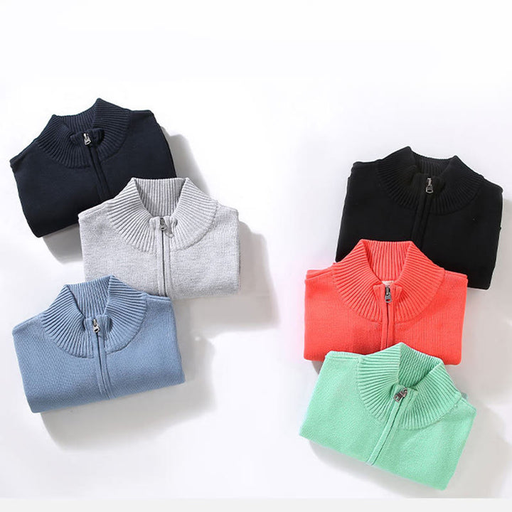 Maglione da uomo in puro cotone con collo alto, maniche lunghe e orlo a coste tinta unita, motivo Buddha Stones - image 18