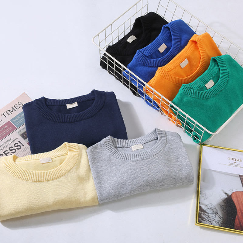 Maglione da uomo a maniche lunghe con scollo rotondo in puro cotone termico con motivo a coste Buddha Stones - image 14