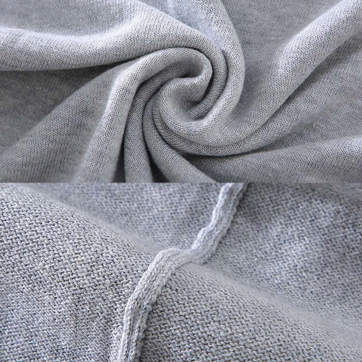 Maglione da uomo a maniche lunghe con scollo rotondo in puro cotone termico con motivo a coste Buddha Stones - image 8