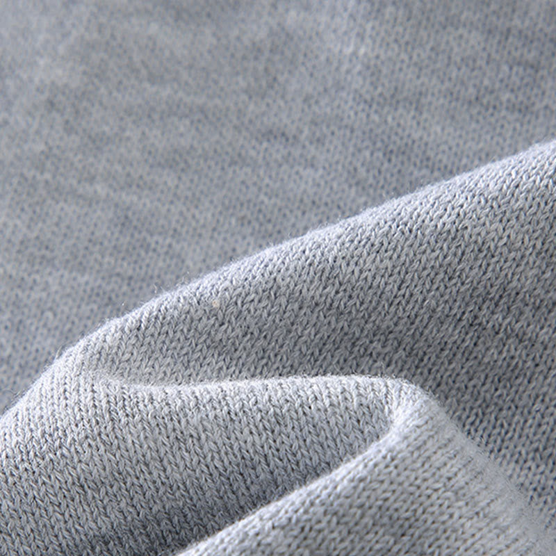 Maglione da uomo a maniche lunghe con scollo rotondo in puro cotone termico con motivo a coste Buddha Stones - image 6