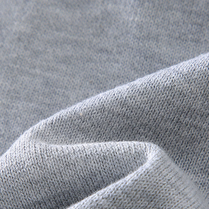 Maglione da uomo a maniche lunghe con scollo rotondo in puro cotone termico con motivo a coste Buddha Stones - image 6