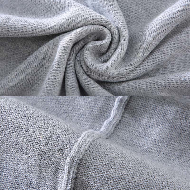 Maglione da uomo a maniche lunghe con scollo rotondo in puro cotone termico con motivo a coste Buddha Stones - image 8