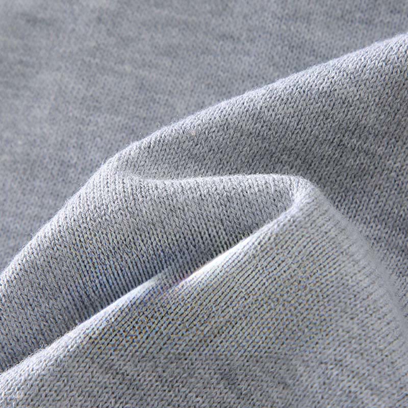 Maglione da uomo a maniche lunghe in cotone con scollo a V, tinta unita e design semplice, motivo Buddha Stones - image 3