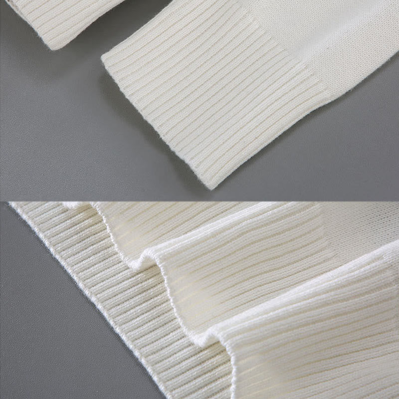 Maglione da uomo in cotone a maniche lunghe con cerniera a mezza lunghezza e strisce a contrasto di colore Buddha Stones - image 7