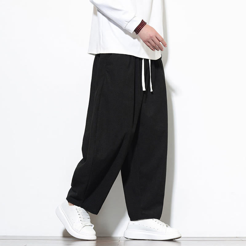 Pantaloni harem da uomo in velluto a coste di puro cotone con tasche, alla caviglia , Buddha Stones - image 22