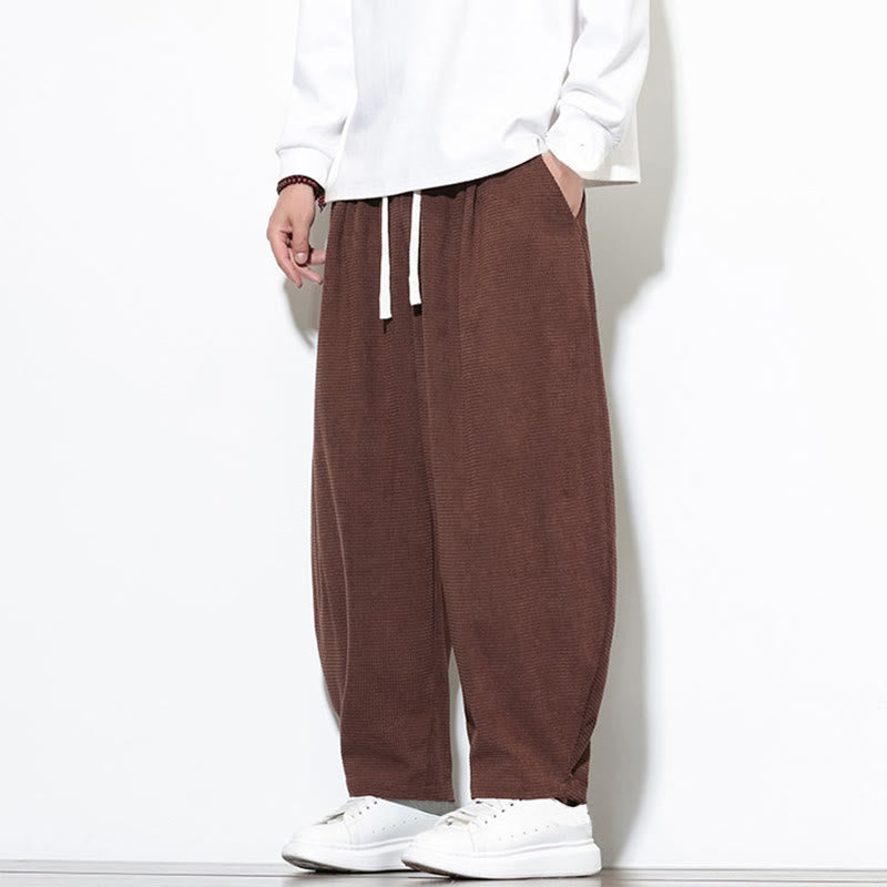 Pantaloni harem da uomo in velluto a coste di puro cotone con tasche, alla caviglia , Buddha Stones - image 30