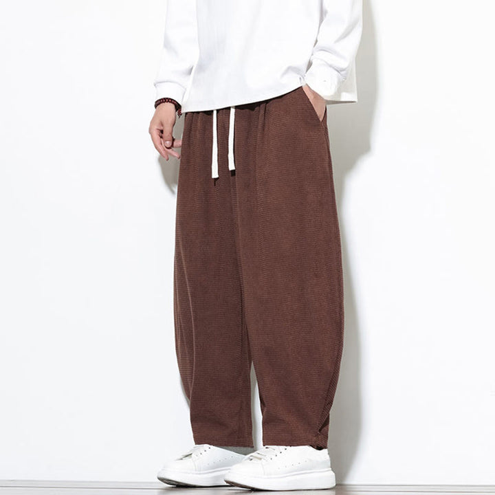 Pantaloni harem da uomo in velluto a coste di puro cotone con tasche, alla caviglia , Buddha Stones - image 30