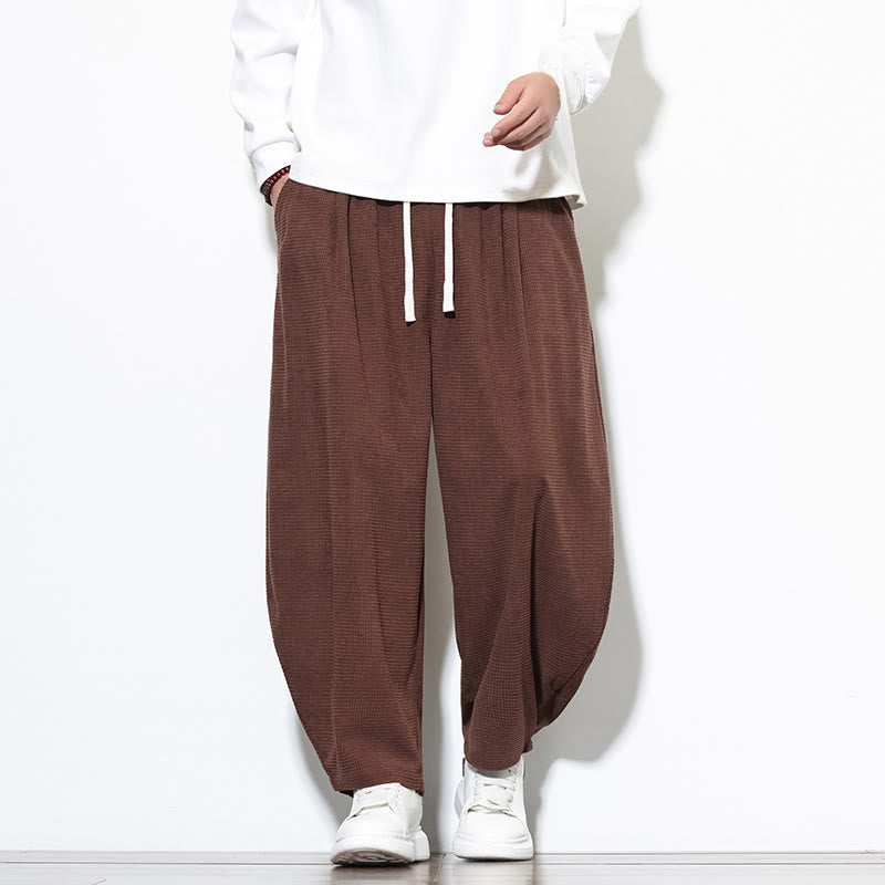 Pantaloni harem da uomo in velluto a coste di puro cotone con tasche, alla caviglia , Buddha Stones - image 26