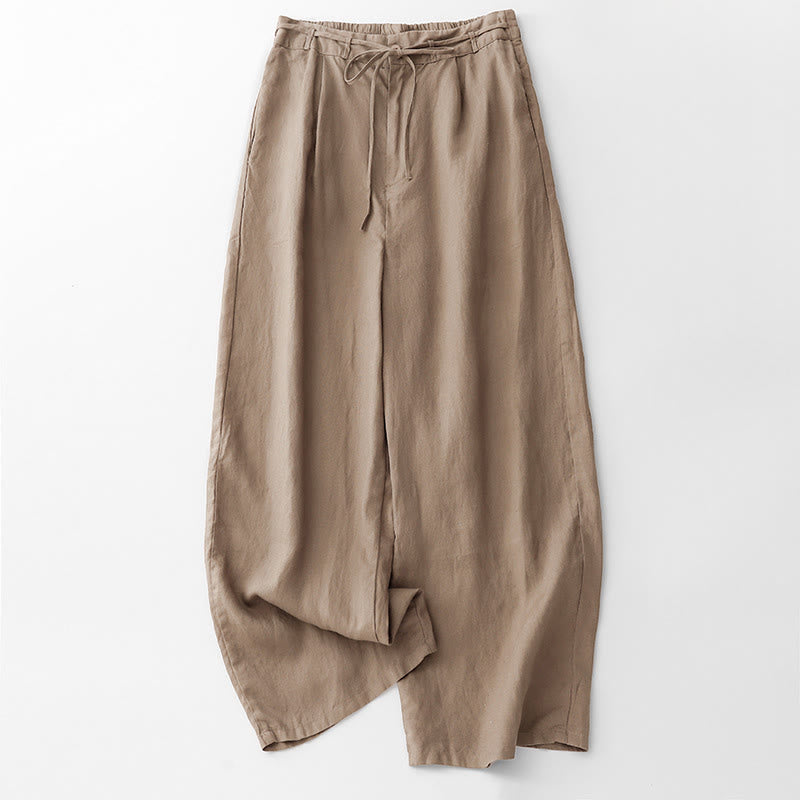 Pantaloni da donna in cotone con tasche, casual e tinta unita , Buddha Stones - BurlyWood - US8-10, UK/AU12-14, EU40-42 (2XL) - image 0