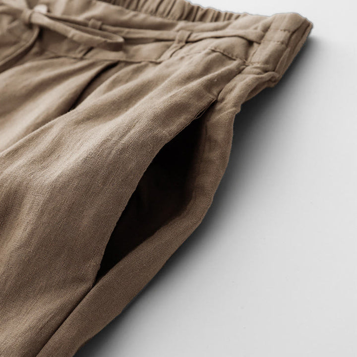 Pantaloni da donna in cotone con tasche, casual e tinta unita , Buddha Stones - image 6