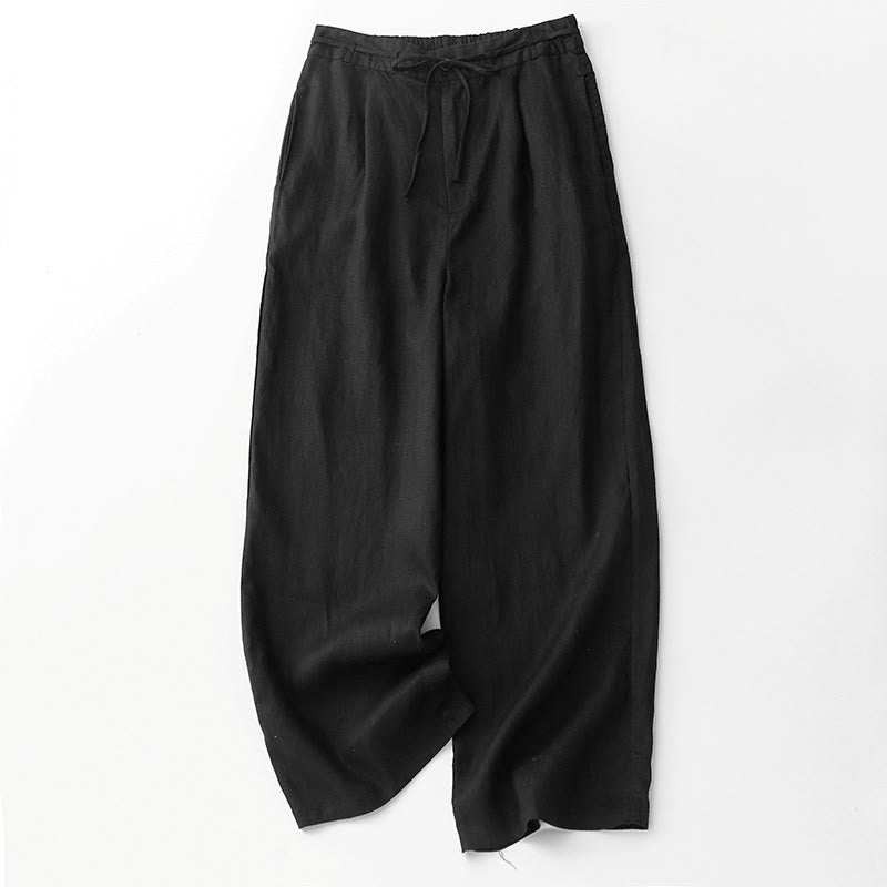 Pantaloni da donna in cotone con tasche, casual e tinta unita , Buddha Stones - Nero - US8-10, UK/AU12-14, EU40-42 (2XL) - image 8