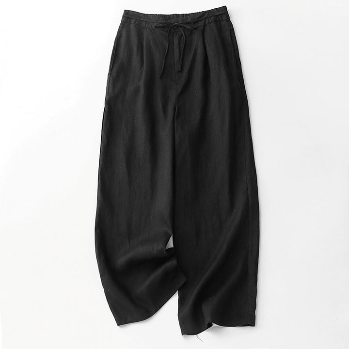 Pantaloni da donna in cotone con tasche, casual e tinta unita , Buddha Stones - Nero - US8-10, UK/AU12-14, EU40-42 (2XL) - image 8