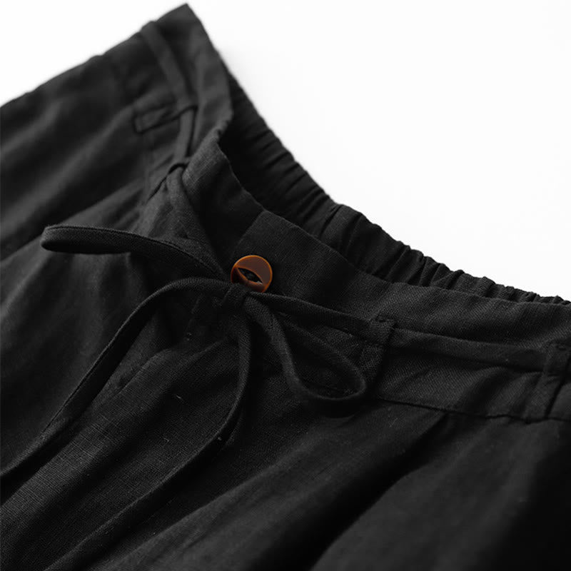 Pantaloni da donna in cotone con tasche, casual e tinta unita , Buddha Stones - image 10