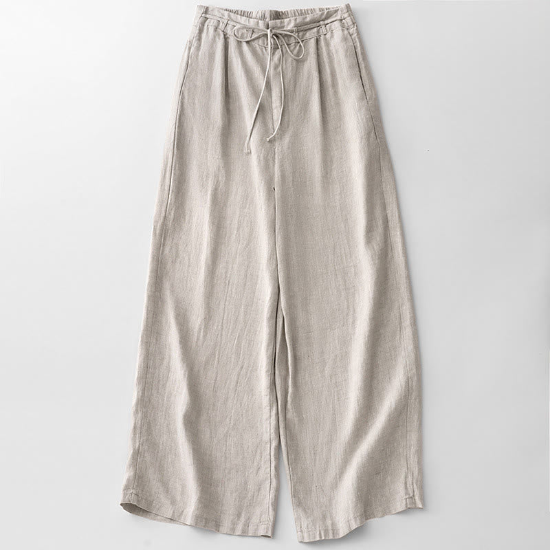 Pantaloni da donna in cotone con tasche, casual e tinta unita , Buddha Stones - Fumo bianco - US8-10, UK/AU12-14, EU40-42 (2XL) - image 14