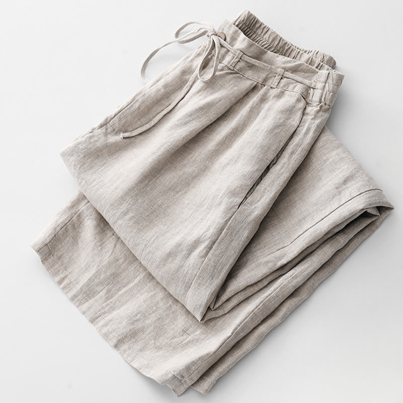 Pantaloni da donna in cotone con tasche, casual e tinta unita , Buddha Stones - image 16