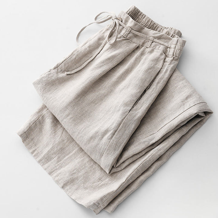 Pantaloni da donna in cotone con tasche, casual e tinta unita , Buddha Stones - image 16