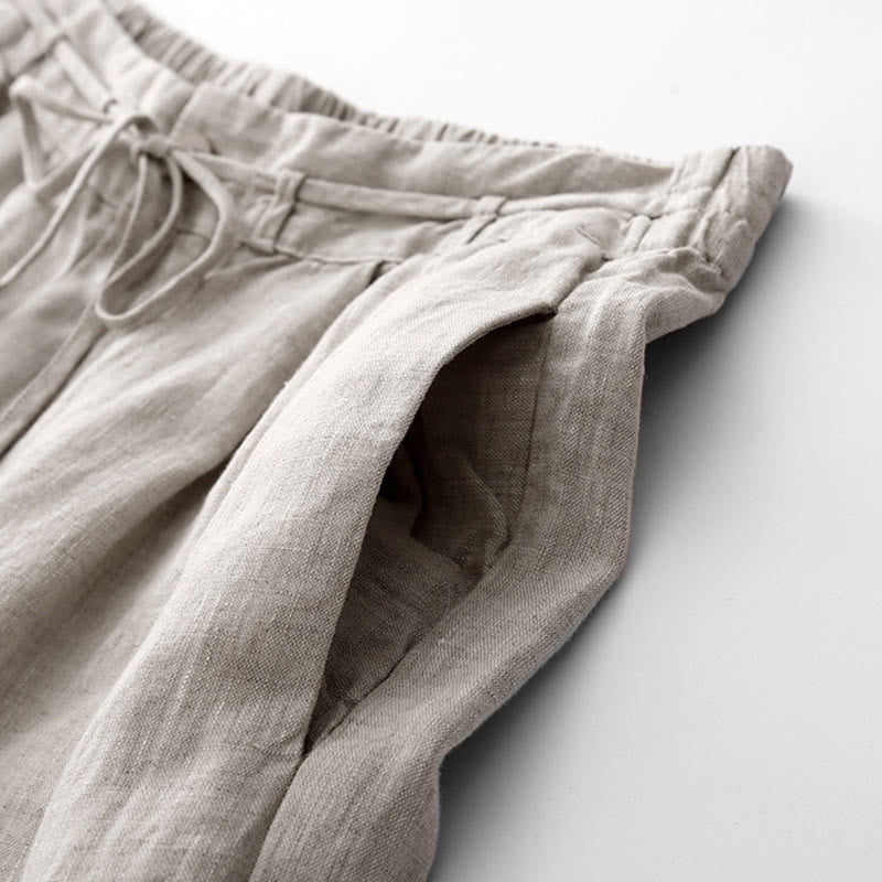 Pantaloni da donna in cotone con tasche, casual e tinta unita , Buddha Stones - image 18